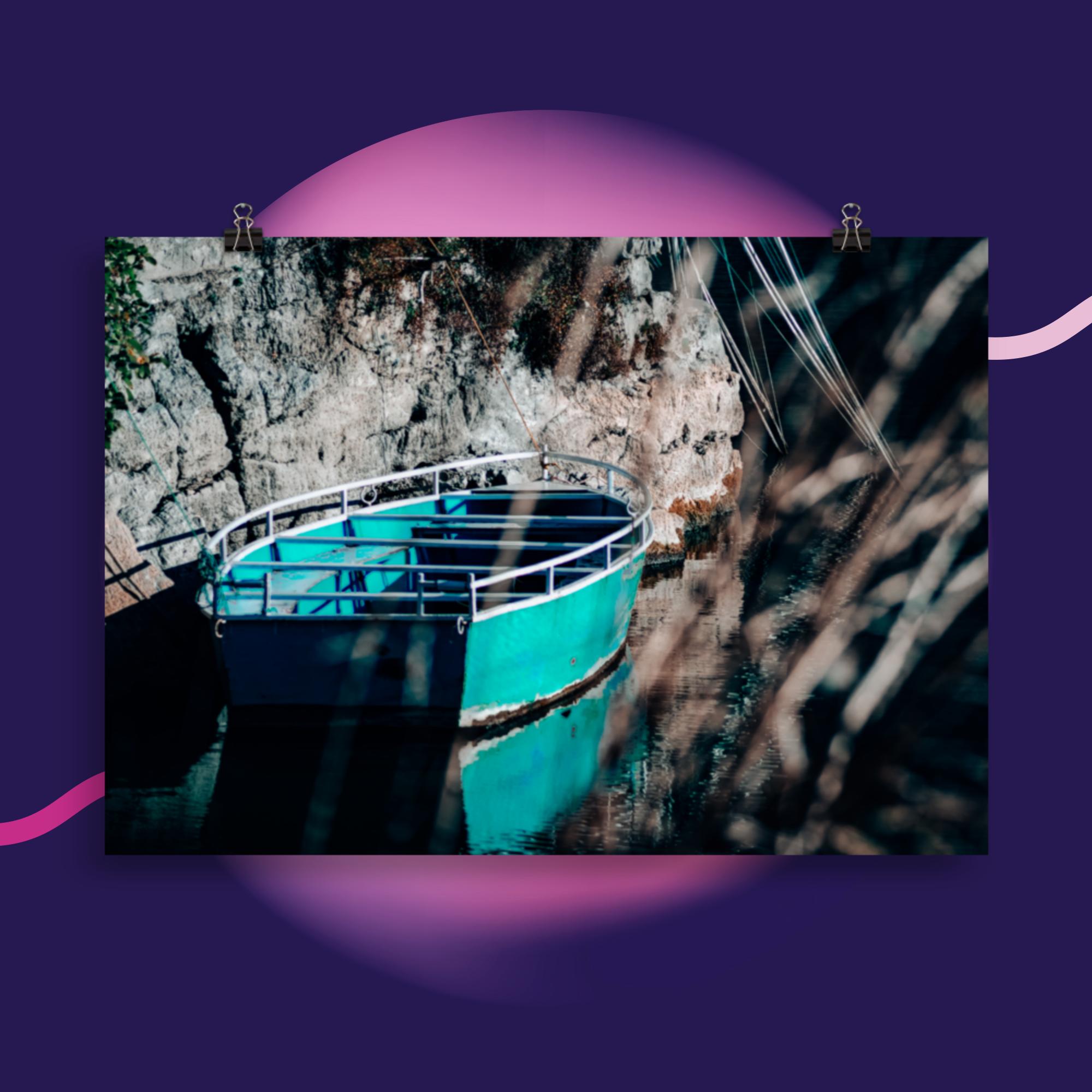 Boat Floating Poster