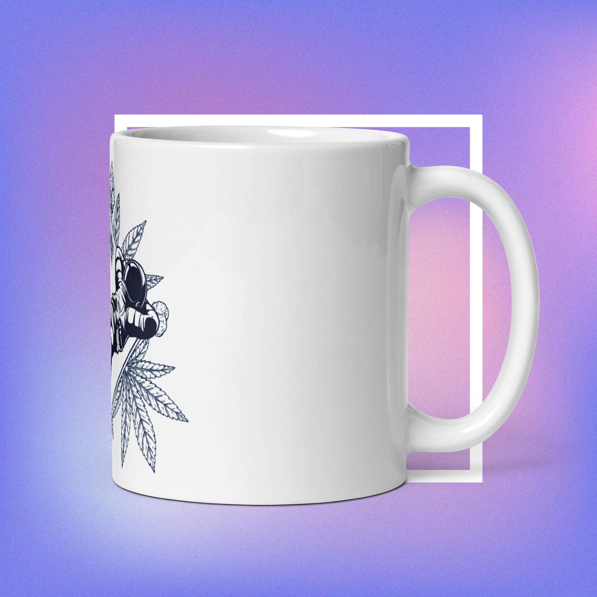 High on life White glossy mug