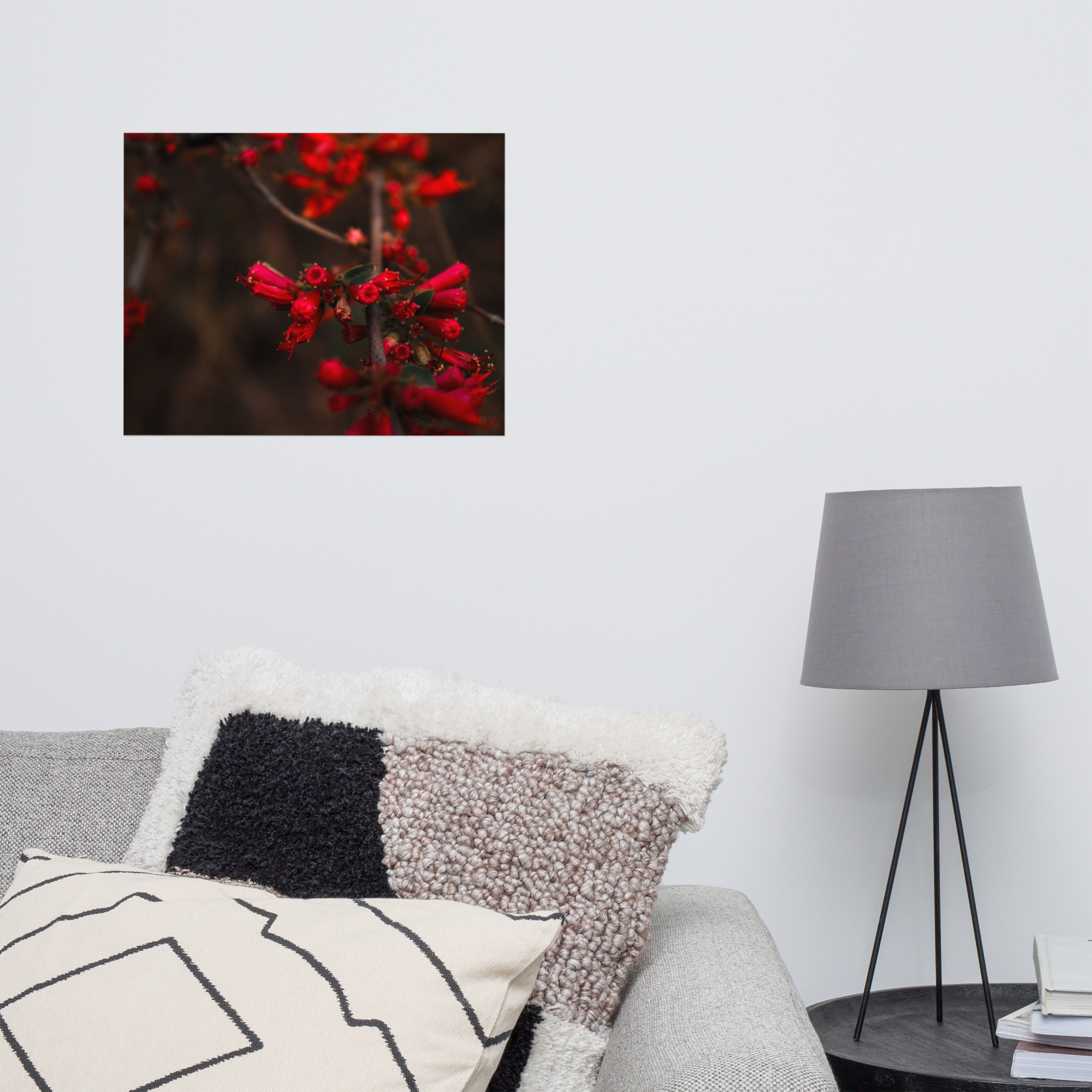 Red Wild Flower Photo paper poster